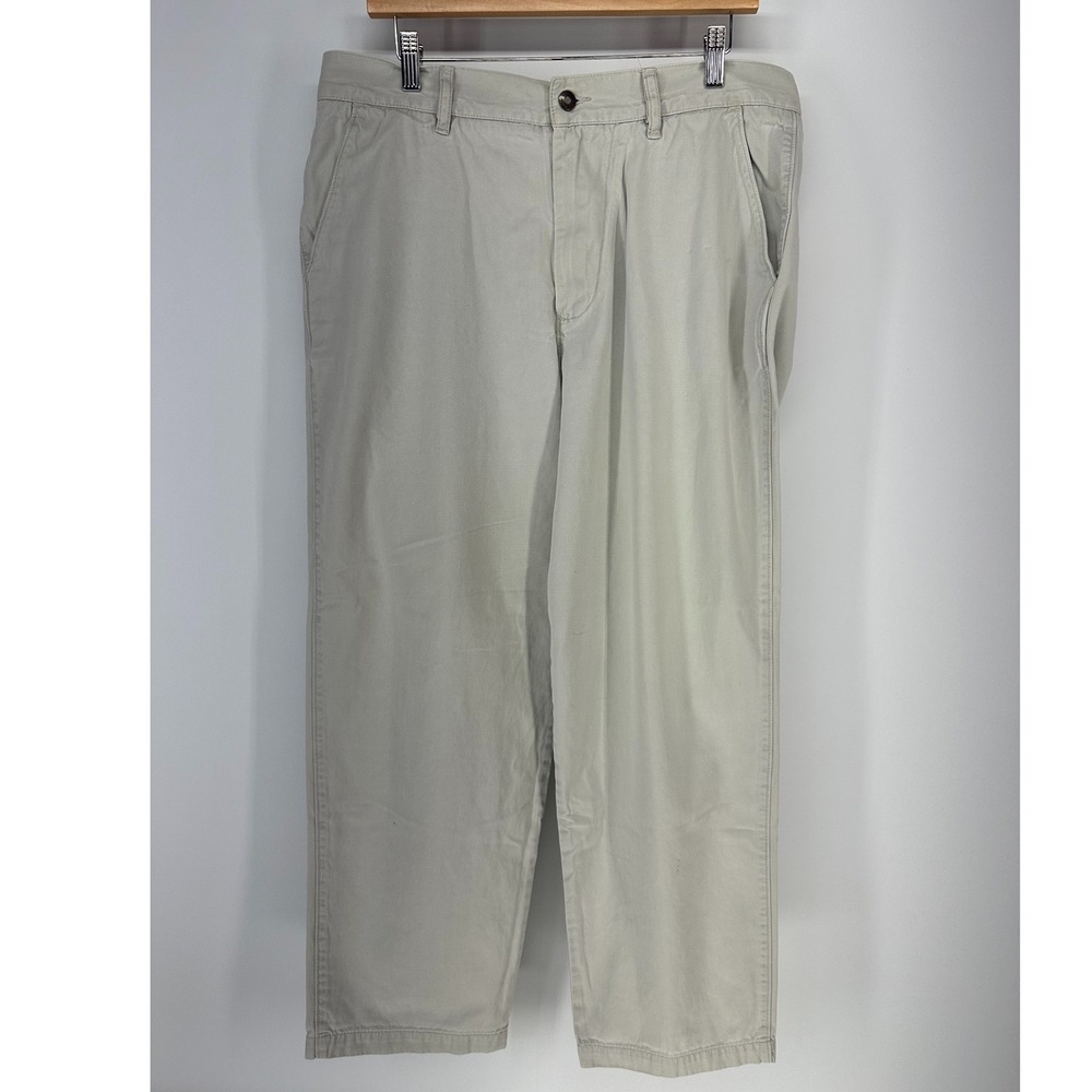 Indigo Palms Chino Pants Mens 36x30 Beige Straight‎ Leg Khaki Casual Trousers
